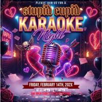 Purple Karaoke Night Instagram Post Video template