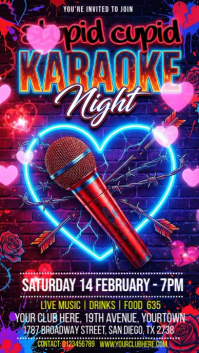 Purple Karaoke Night Instagram Story template