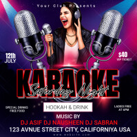 Ungu Karaoke Night Event Wpis na Instagrama Template