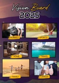 Purple Kolase Vision Board A2 template