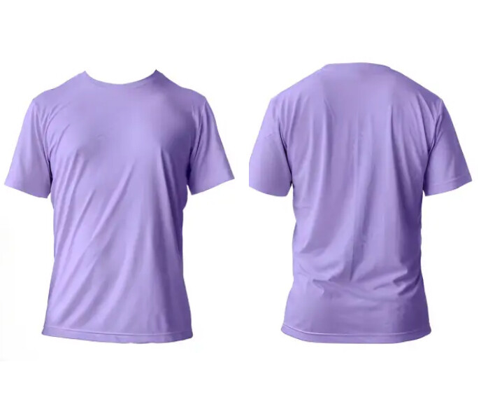 Purple lavender men's round neck t-shirt mock Large Rectangle template