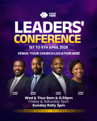 Purple  Leadership Conference Instagram Portrait template