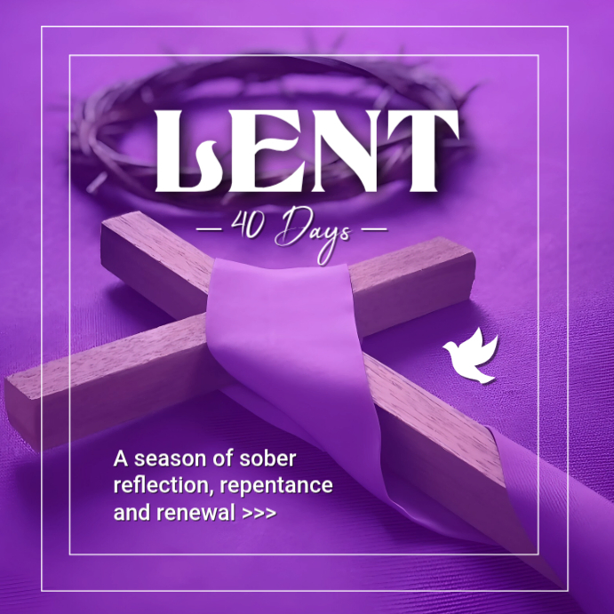 Copy of Purple Lent Season Reflection Square | PosterMyWall