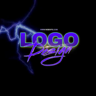 purple lightning Logo Design Logo Video Logotipo template