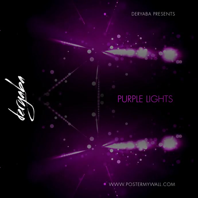 Purple Lights Dark Abstract Video CD Cover Template | PosterMyWall