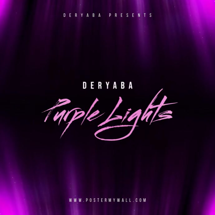 Purple Lights Dark Abstract Video CD Cover Template | PosterMyWall