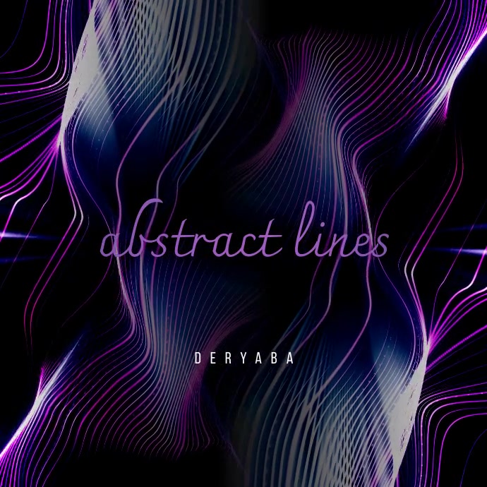 Purple Lines Dark Abstract Video CD Cover Template | PosterMyWall
