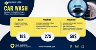 Purple List-based Car Wash Price List Facebook Shared Image template