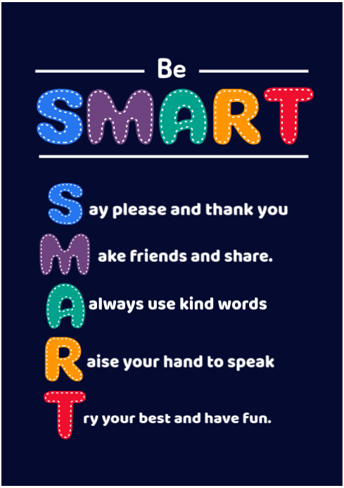 Purple List-based Classroom Posrer A4 template