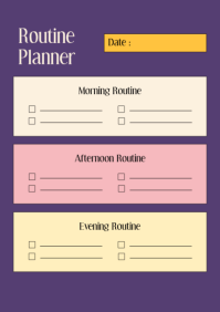 Purple Daily Planner A4 Template - Page 2