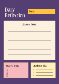 Purple Daily Planner A4 Template - Page 3