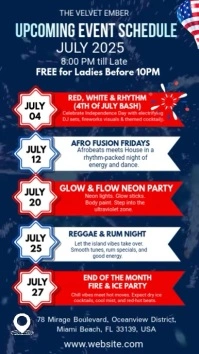 Purple List-based Events Schedule Instagram Story template