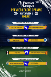Purple List-based Match Schedule  Poster 海报 template