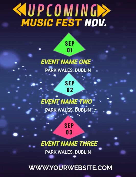 Purple List-based Next Event Flyer (us Letter 传单(美国信函) template