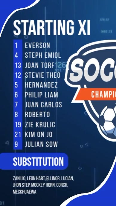 Purple List-based Starting Line Up Instagram Story template