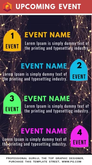 Purple List-based Upcoming Event Instagram Story Template | PosterMyWall