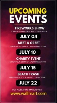 Purple List-based Upcoming Event  Instagram Story template