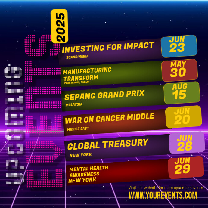 Copy of Purple List-based Upcoming Event Schedule Instagram Post ...