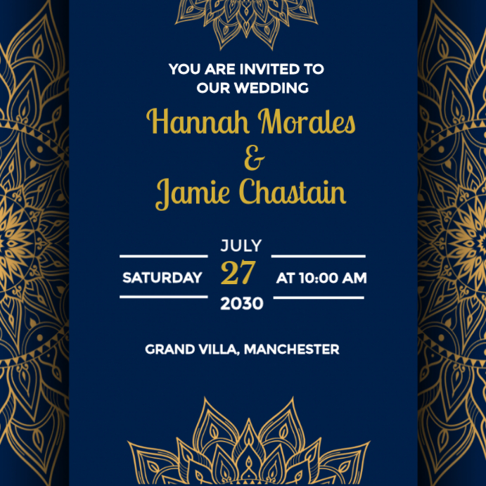 Modèle Purple List-based Wedding Invitation Card Instagram Post ...