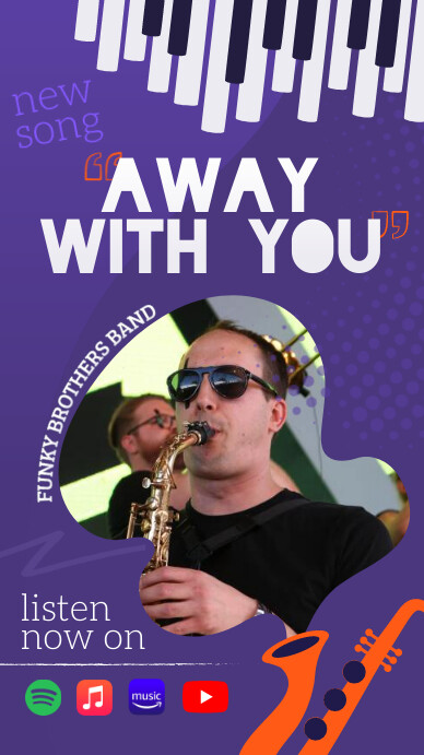 Purple Live Performance Instagram Story template