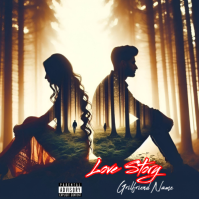 Purple Love Story Album Cover Album Cover template