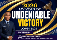 Purple Maximalist 2026 Church Yearly Theme Sticker Postcard template