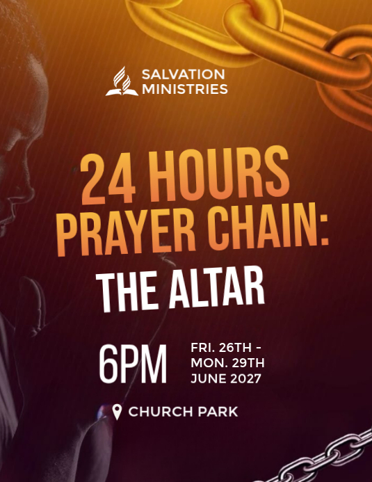 Copie de Purple Maximalist 24 Hours Prayer Chain Flyer (us Letter ...