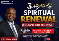 Purple Maximalist 3 Nights Of Spiritual Renewal  Postcard Ikhadi leposi template