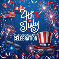 Purple Maximalist 4th Of July Celebation Template Instagram Post