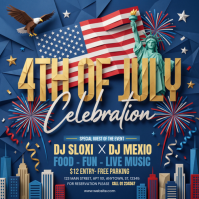 Purple Maximalist 4th of July Celebration Instagram Post template
