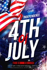 Purple Maximalist 4th Of July Poster template
