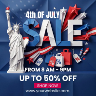 Purple Maximalist 4th of July Sale Square Video Квадрат (1 : 1) template