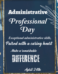 Violet Administrative Professionals Day Flyer Template