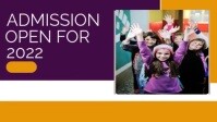 Purple Maximalist Admission Open Youtube Thumbnail template