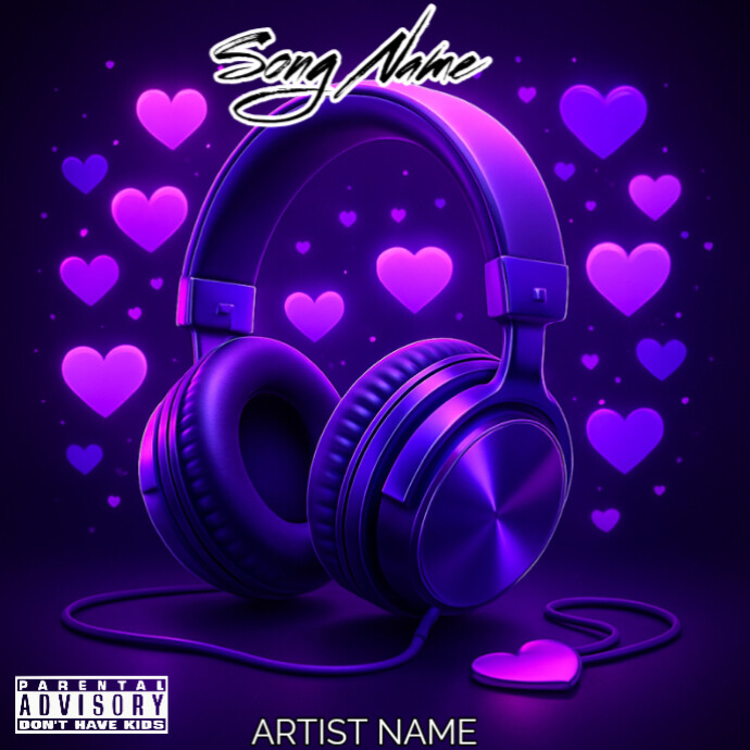 Purple Maximalist Album Cover Template | PosterMyWall