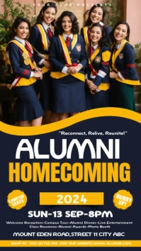 Purple Maximalist Alumni Homecoming Instagram template