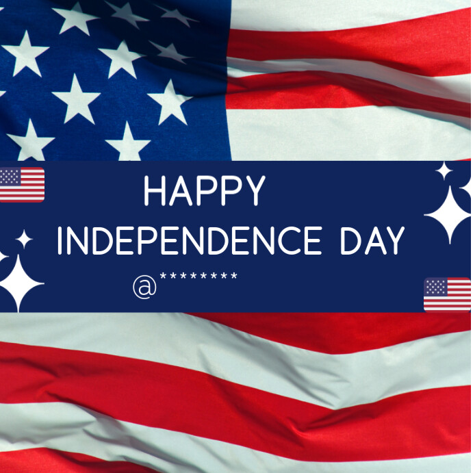 Purple Maximalist America Independence Day  Instagram Post template
