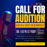 Purple Maximalist Audition Flyer Instagram Post template