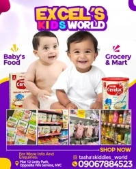 Purple Maximalist Baby Grocery Store Template  Instagram Portrait