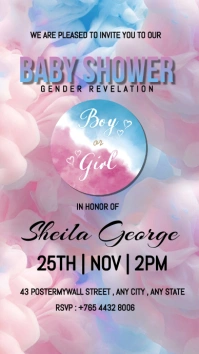 Purple Maximalist Baby Shower  Digital Displa template