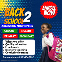 Purple Maximalist Back To School Flyer Instagram Post template