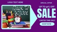 Purple Maximalist Back To School Youtube Thumbnail template