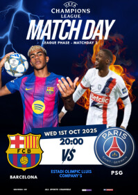 Ungu UEFA Champions League Match A4 Template