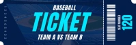Purple Maximalist Baseball Ticket Twitter Banner template
