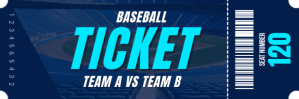 Purple Maximalist Baseball Ticket Twitter Banner Twitter-header template