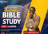 Purple Maximalist  Bible Study Service  Postcard template