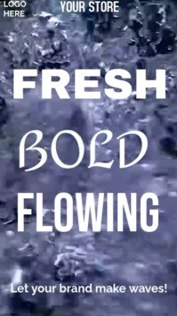 Purple Maximalist Black White Bubbles Fresh Bold Flowing Video Design Template  Digital Display (9:1