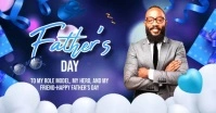Purple Maximalist Blue Happy Father's Day Fac Isithombe Esabiwe ku-Facebook template
