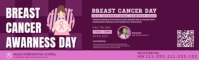 Purple Maximalist Breast Cancer Day Awareness Day Conference LinkedIn Background template
