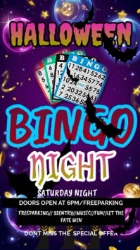 Purple Maximalist Brown Joyful Halloween Bingo Instagram Story Instagram Story template